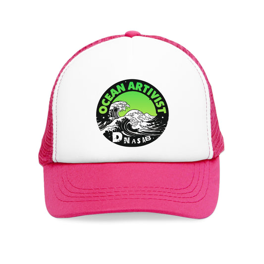 Ocean Artivist, dNASAb Trucker Hat – Eco-Friendly Cap for Creatives, Beach Lovers,Surfers, Outdoor Adventures, Summer Events