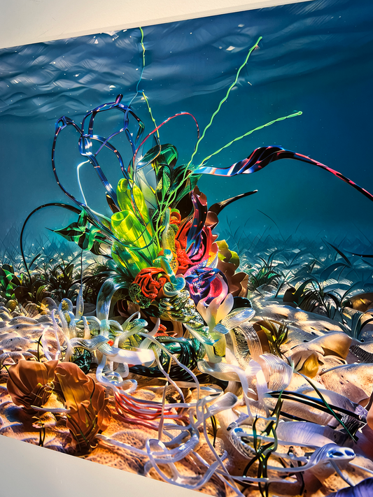 3_Archival Pigment print on Archival Organic Cotton Artist Rag “Faux Ecologies + Augmented Visions of the Nature-verse #3” 2024