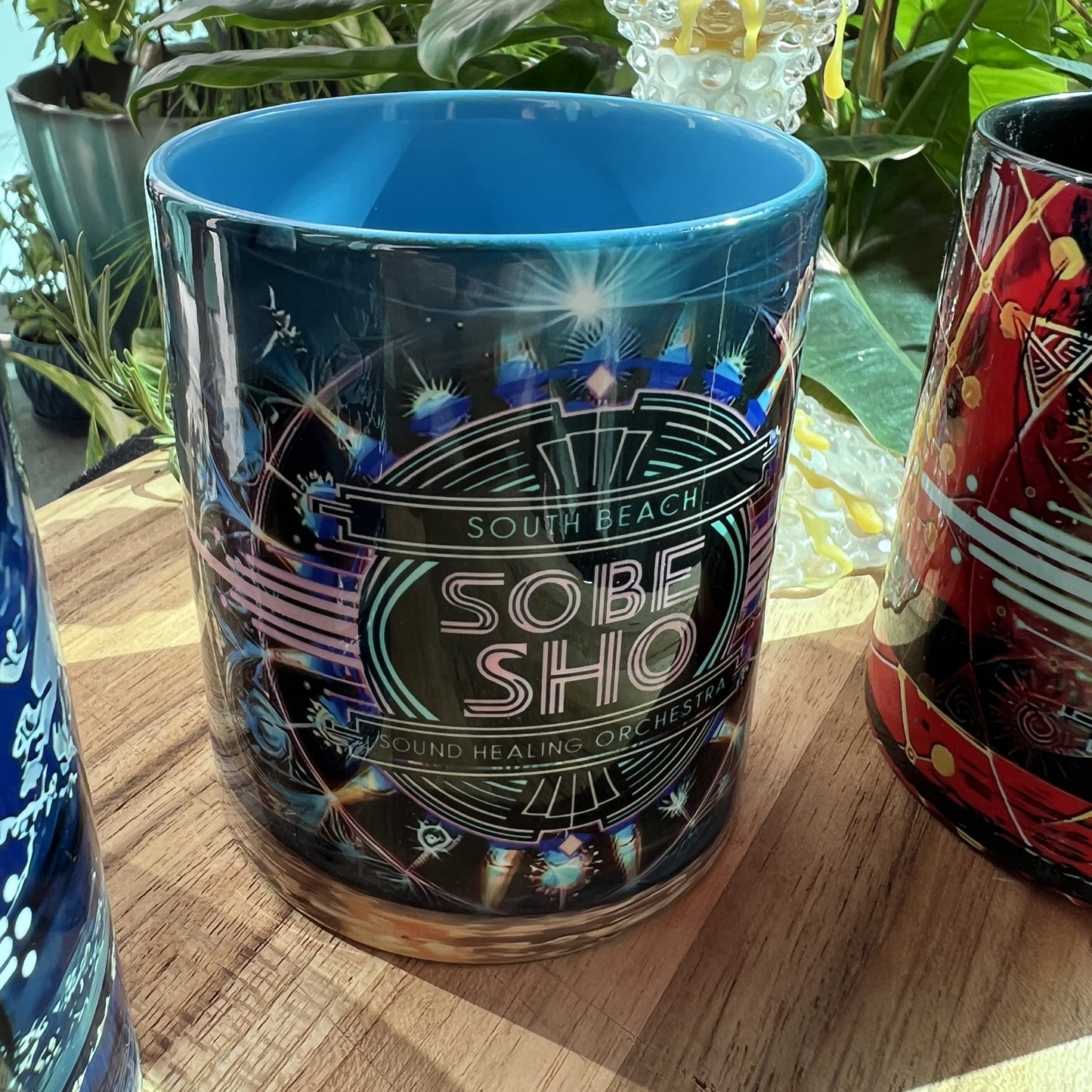 SOBE SHO Vintage Beach Logo Accent Coffee Mug — South Beach Orchestra Design