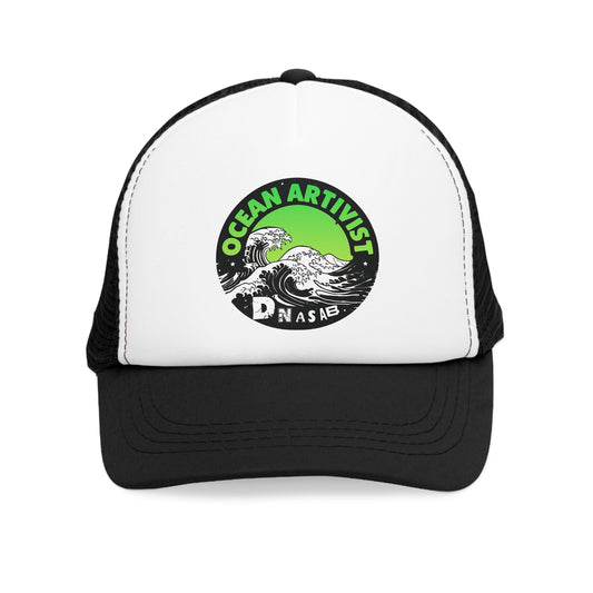 Ocean Artivist, dNASAb Trucker Hat – Eco-Friendly Cap for Creatives, Beach Lovers,Surfers, Outdoor Adventures, Summer Events