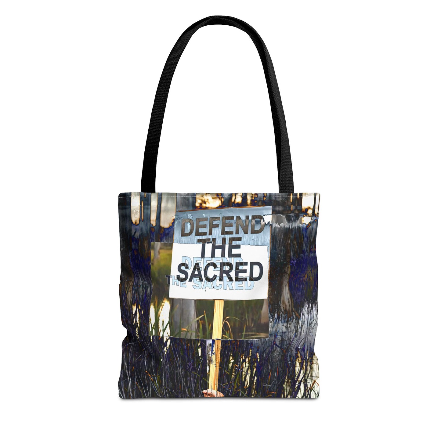Defend the Sacred Tote Bag | Eco-Friendly Shopping Bag, Statement Bag, Gift for Activists, Inspirational Art, Reusable Canvas Bag