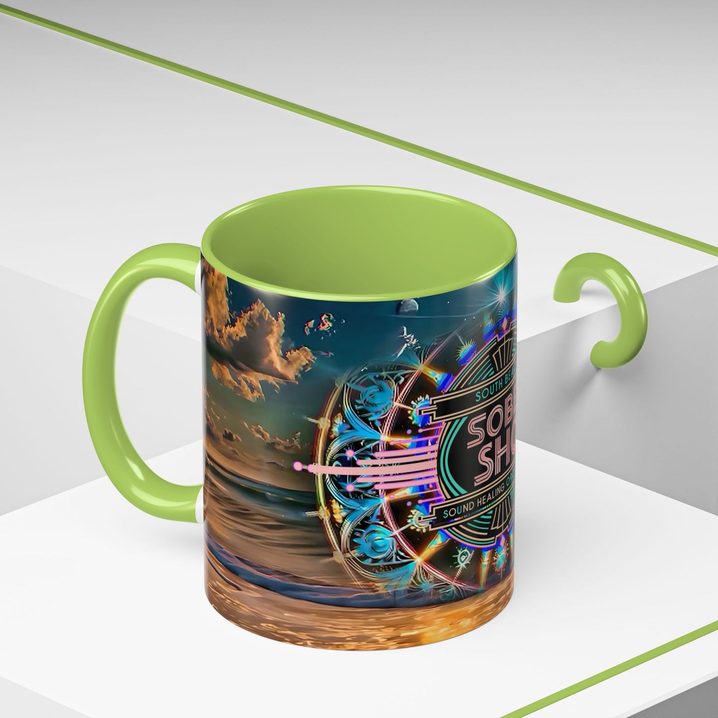 SoBe Sho Sound Healing Orchestra Coffee Mug — South Beach Beachscape Accent Mug