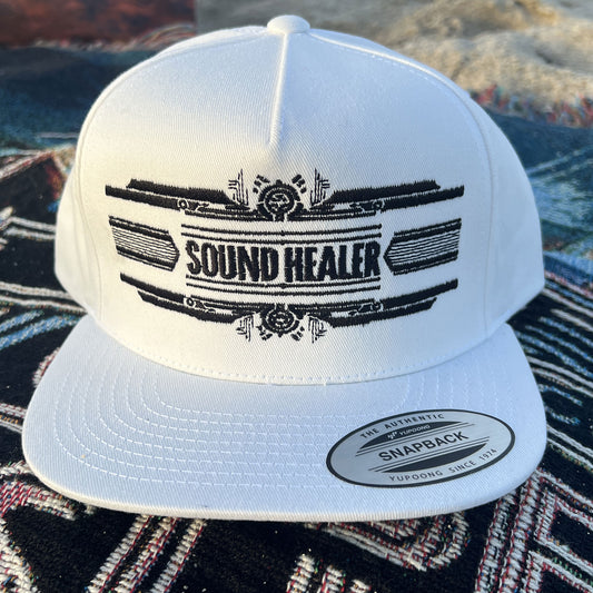 Sound Healer Embroidered Flat Bill Cap, Trendy Snapback Hat for Music Lovers, Perfect Gift for Festivals, Unique Baseball Cap, Hip Hop