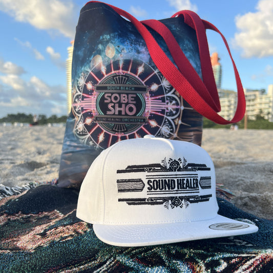 Sound Healer Embroidered Flat Bill Cap, Trendy Snapback Hat for Music Lovers, Perfect Gift for Festivals, Unique Baseball Cap, Hip Hop