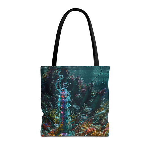Colorful Ocean-Inspired Tote Bag, Eco-Friendly Canvas Bag, Stylish Beach Accessory, Perfect for Summer, Travel, Shopping, Gifts
