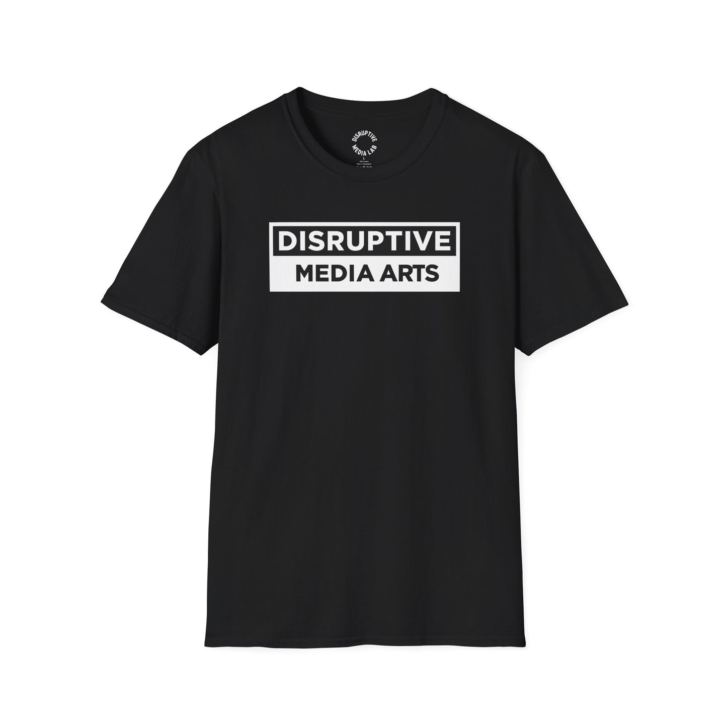 T-Shirt Disruptive Media Arts™ Logo Tee – Signal Gear™ Core Uniform [Front + Back Print] Softstyle Tee, Unisex