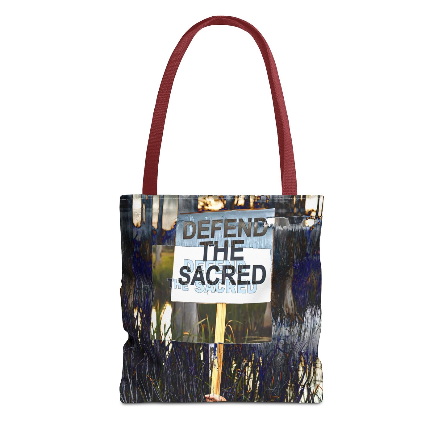 Defend the Sacred Tote Bag | Eco-Friendly Shopping Bag, Statement Bag, Gift for Activists, Inspirational Art, Reusable Canvas Bag