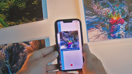 10_[dNASAb] “Faux Ecologies + Augmented Nature-verse #4A” (2024) – Framed Square Art Poster with Augmented Reality | AI-Trained Ocean Debris Sculpture Print