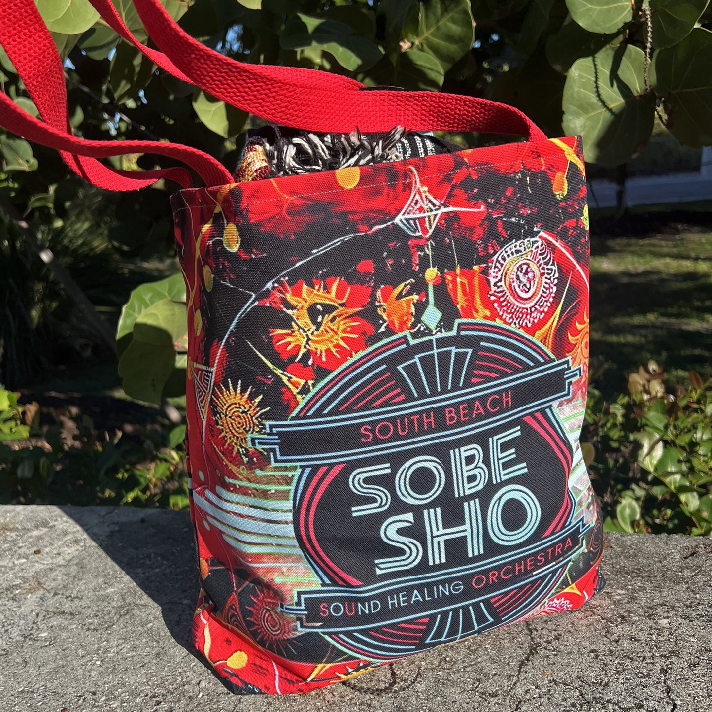 SOBE SHO Retro South Beach Graphic Tote Bag