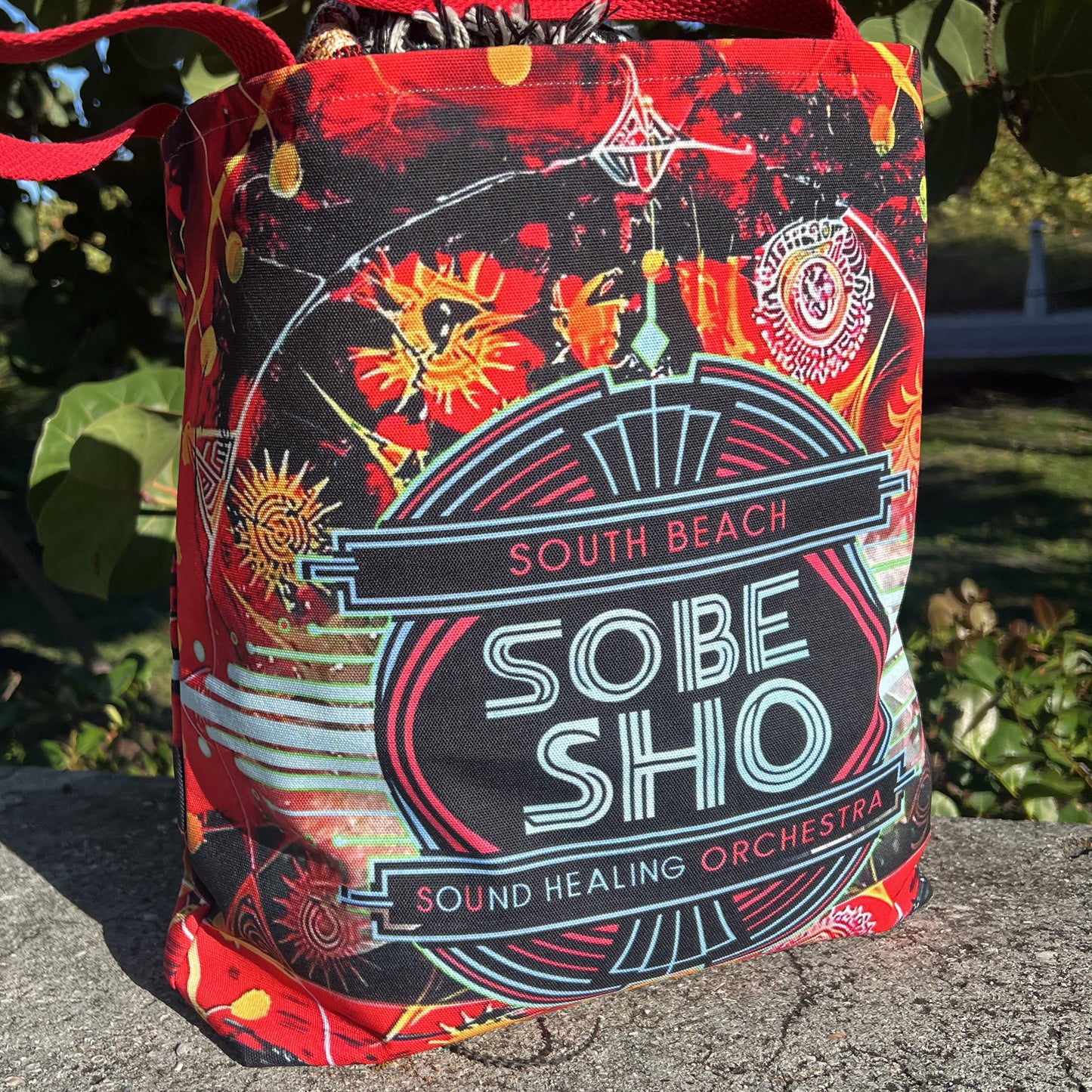 SOBE SHO Retro South Beach Graphic Tote Bag