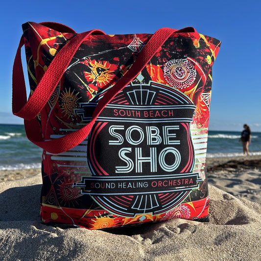 SOBE SHO Retro South Beach Graphic Tote Bag