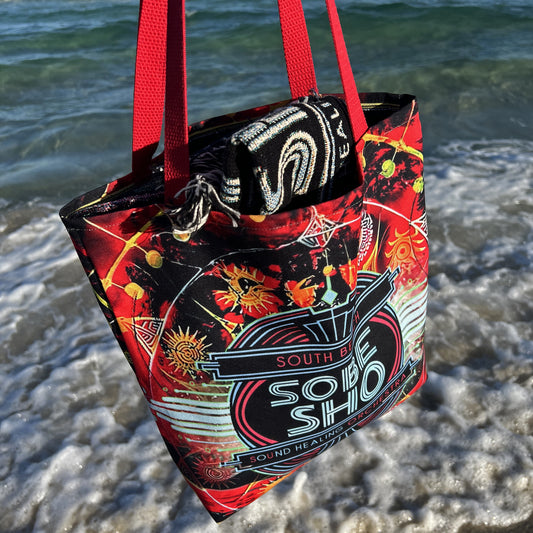 SOBE SHO Retro South Beach Graphic Tote Bag