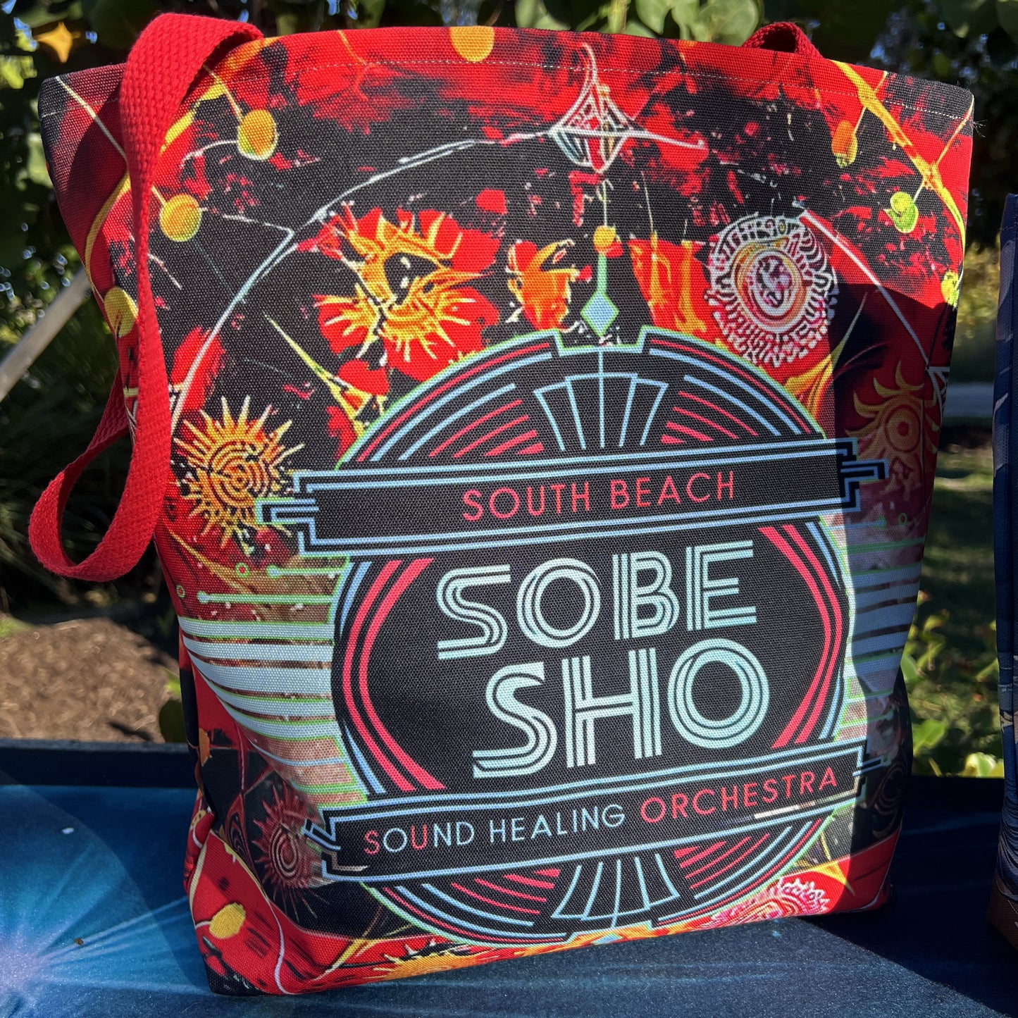 SOBE SHO Retro South Beach Graphic Tote Bag